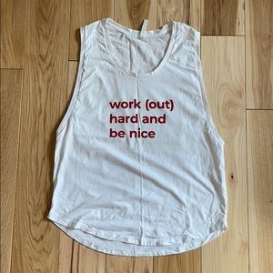 White work out tank top